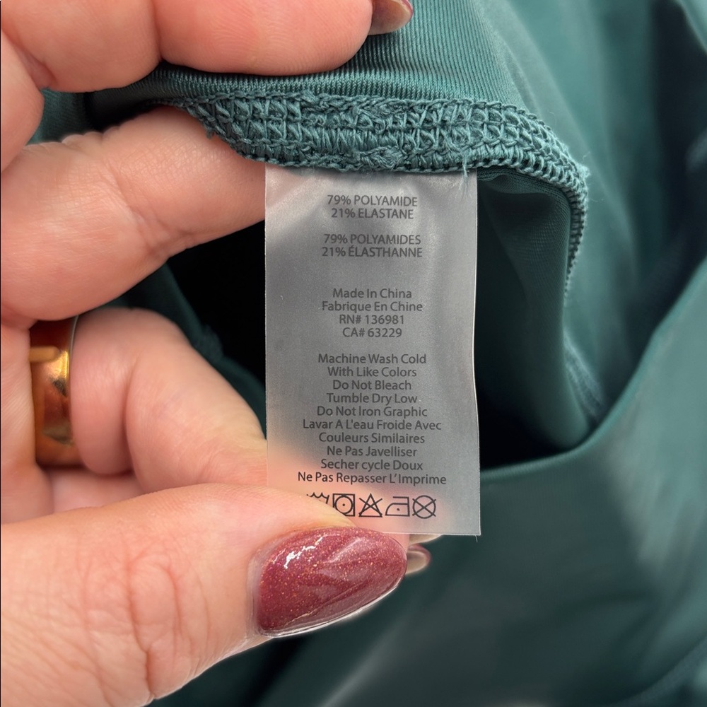 Spiritual Gangster Green Satin Leggings - Picture 6 of 6